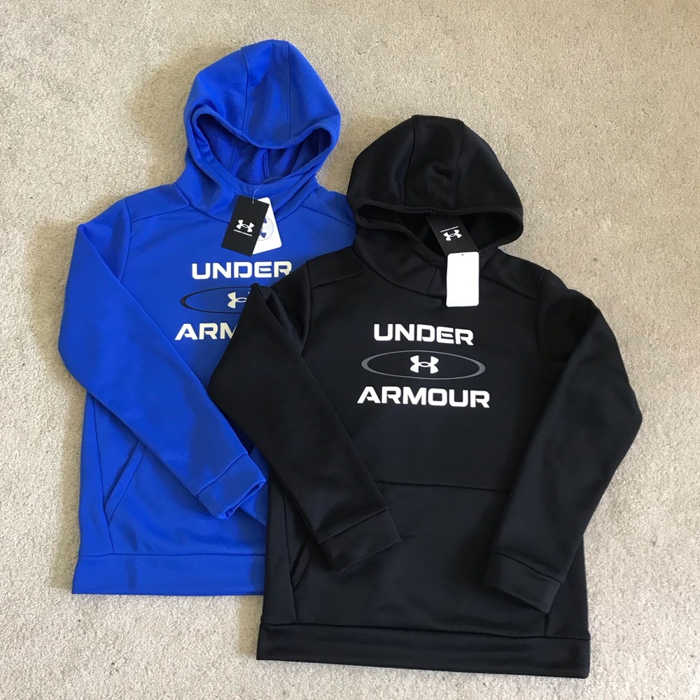 UNDER ARMOUR BOYS’ SIZE YLG HOODIES - SET OF 2